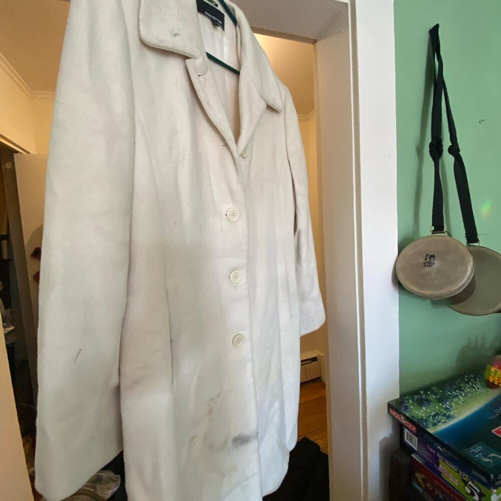 White wool coat